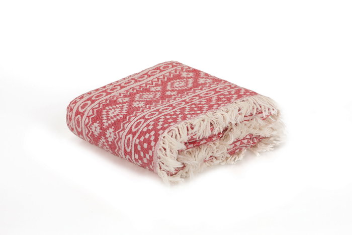 Mijölnir Toalla de playa Fouta Rojo con diseño de alfombra Mijölnir Toalla de playa Fouta Rojo con diseño de alfombra